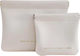 2 PCS Small Makeup Bag for Purse Portable Cosmetic Bags Mini Travel Essentials Coin Purse Lipstick Cosmetic Accessories Organizer Small Travel Kit Storage Pouch White