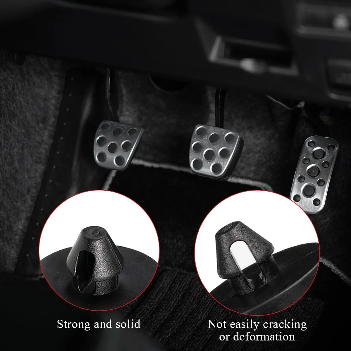 8 PCS Brake Switch Stopper, Automotive Clutch Pedal Stopper, Brake Pedal Pad Brake Switch Stopper Suitable for Most Vehicles Trucks SUVs, Universal Car Accessories