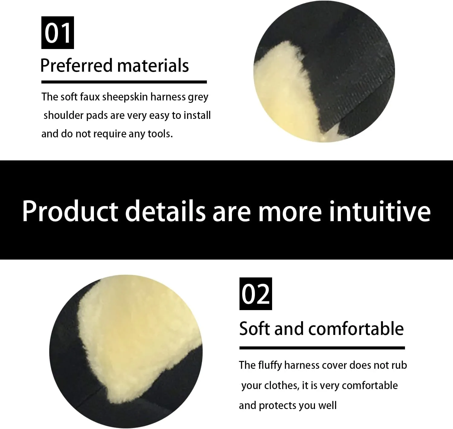AICEL Soft Faux Sheepskin Car Seat Belt Cover, Shoulder Pad for Auto Seatbelt, Automotive Interior Accessories, Universal Cushion for Vehicles Camera Backpack Straps, Comfortable Driving (Yellow)