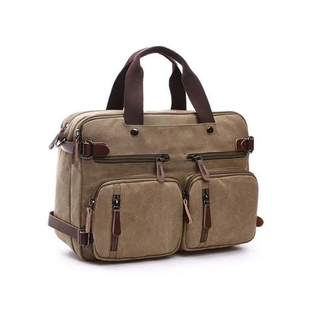 Angelo Ricci™ Casual Canvas Briefcase
