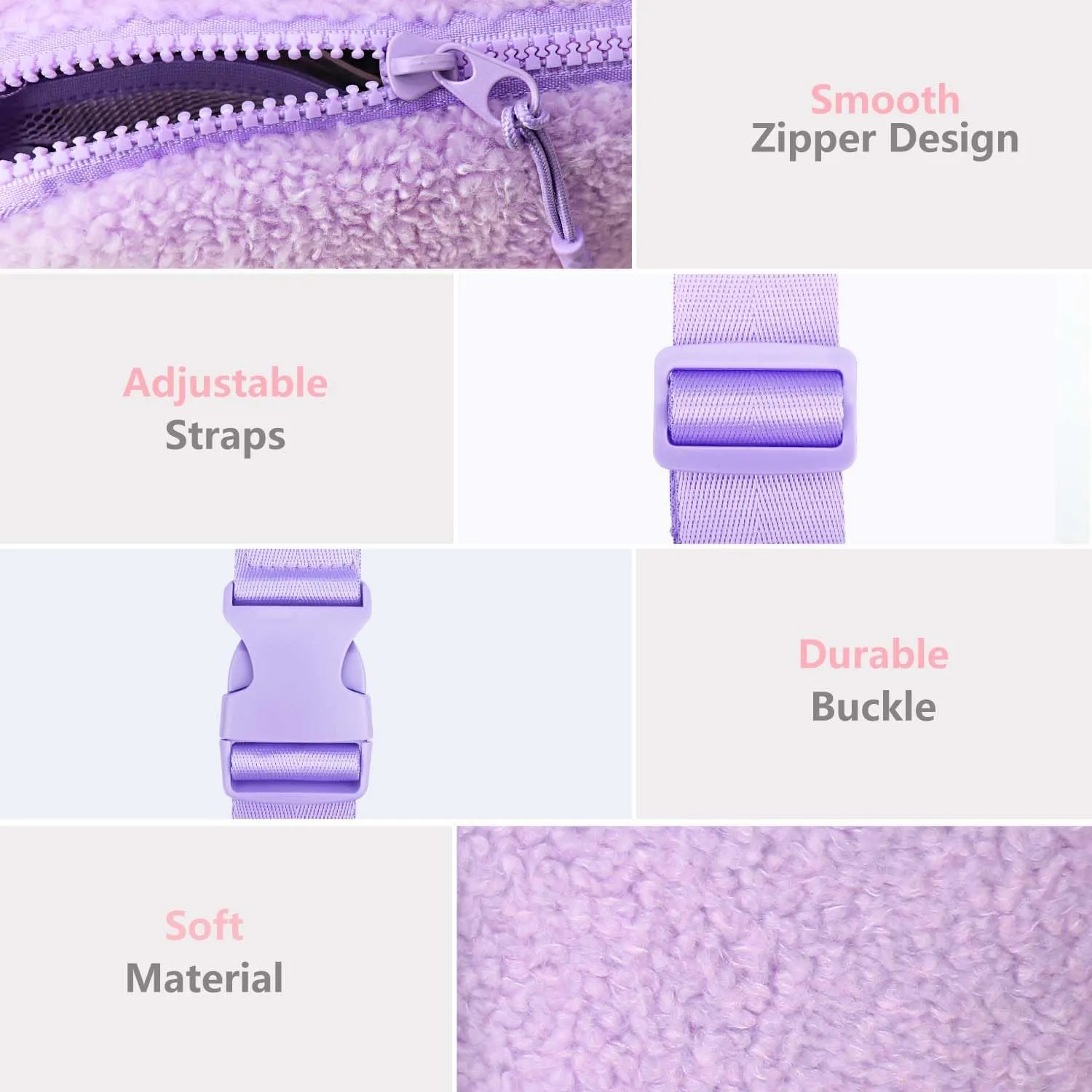 Belt Crossbody Bag for Girls Women - girls fanny pack ages 8-12 Teen Birthday Gifts Small Waist Packs Trendy Kids Fanny Pack Purple N