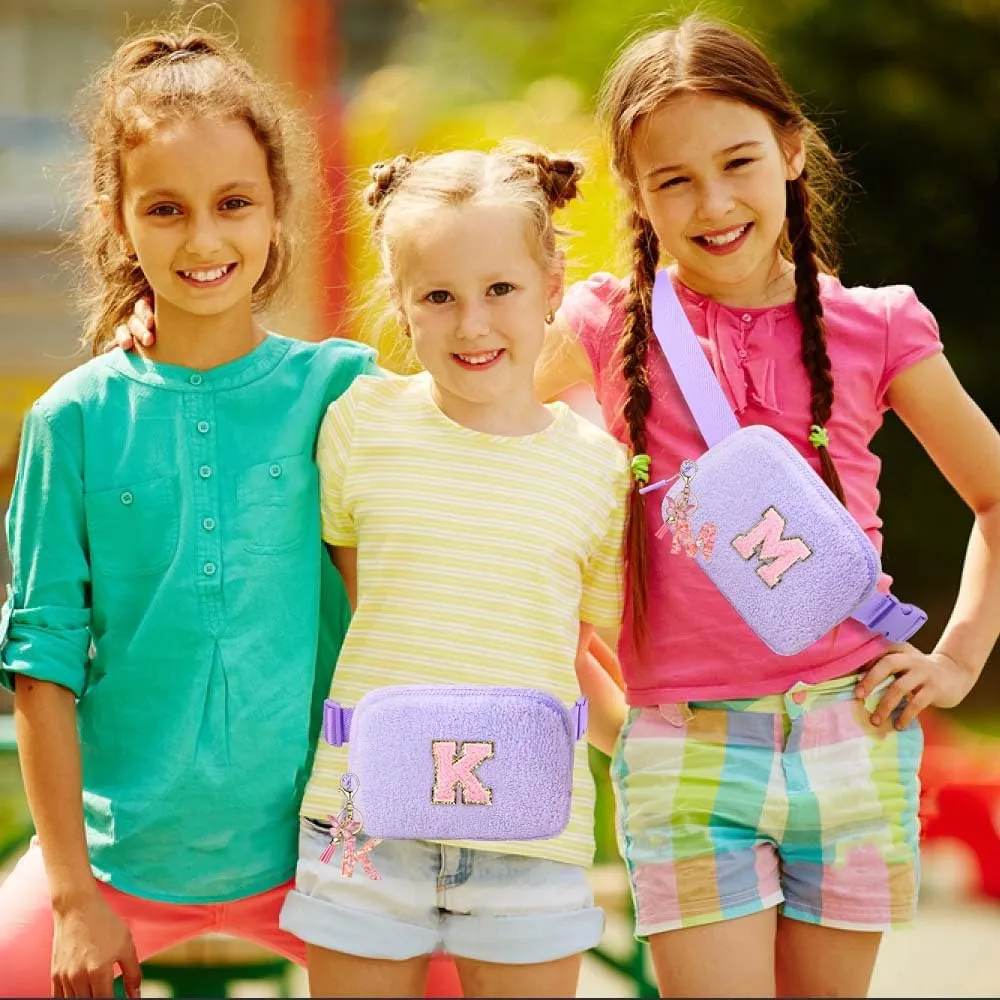 Belt Crossbody Bag for Girls Women - girls fanny pack ages 8-12 Teen Birthday Gifts Small Waist Packs Trendy Kids Fanny Pack Purple N