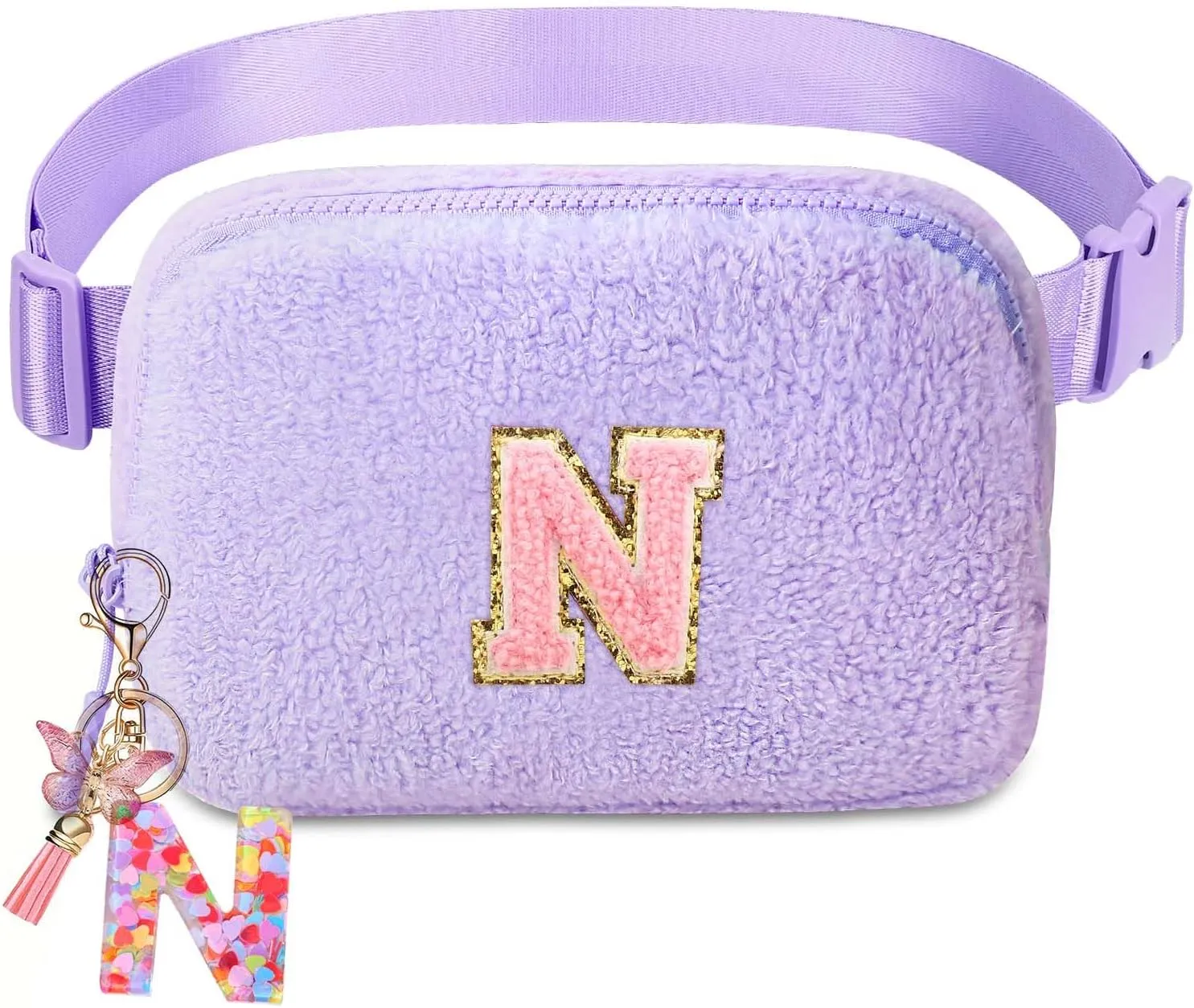 Belt Crossbody Bag for Girls Women - girls fanny pack ages 8-12 Teen Birthday Gifts Small Waist Packs Trendy Kids Fanny Pack Purple N