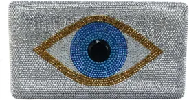 Boutique De FGG Evil Eye Rhinestone Clutch Purses for Women Formal Evening Bags Party Crystal Clutch Bag Prom Handbag,Mini