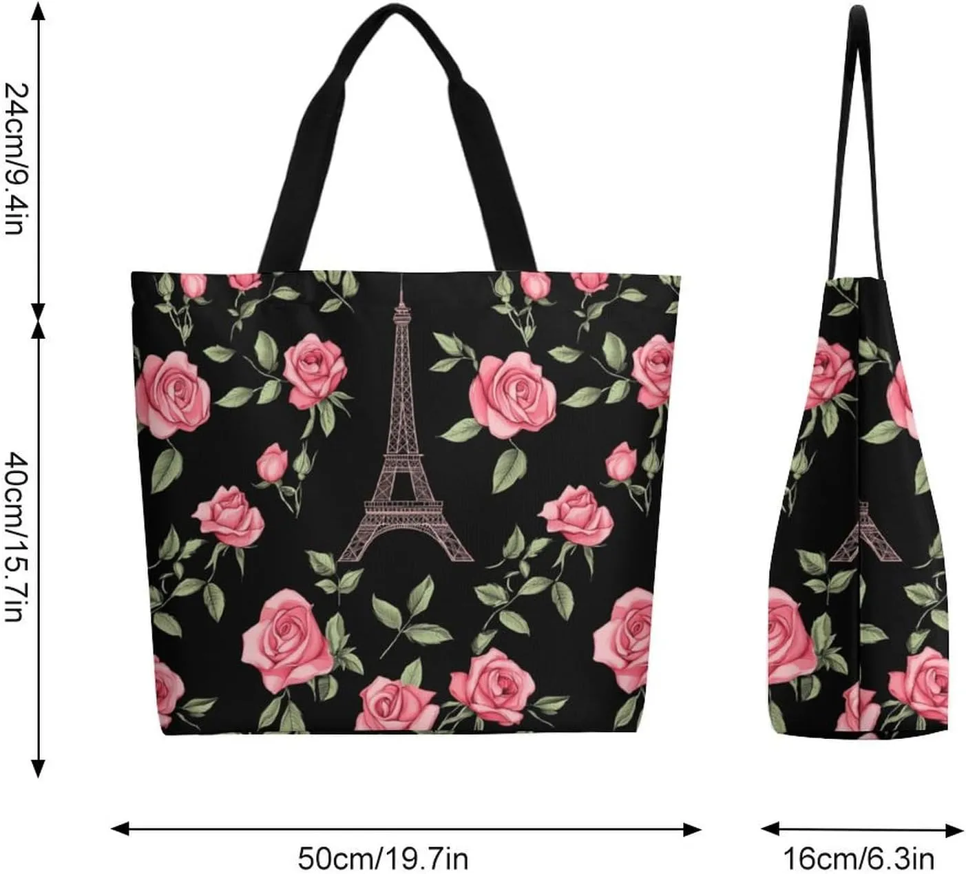Canvas Tote Bag Large Women Casual Shoulder Bag Handbag Reusable Beach Shopping Grocery Bag For Outdoors
