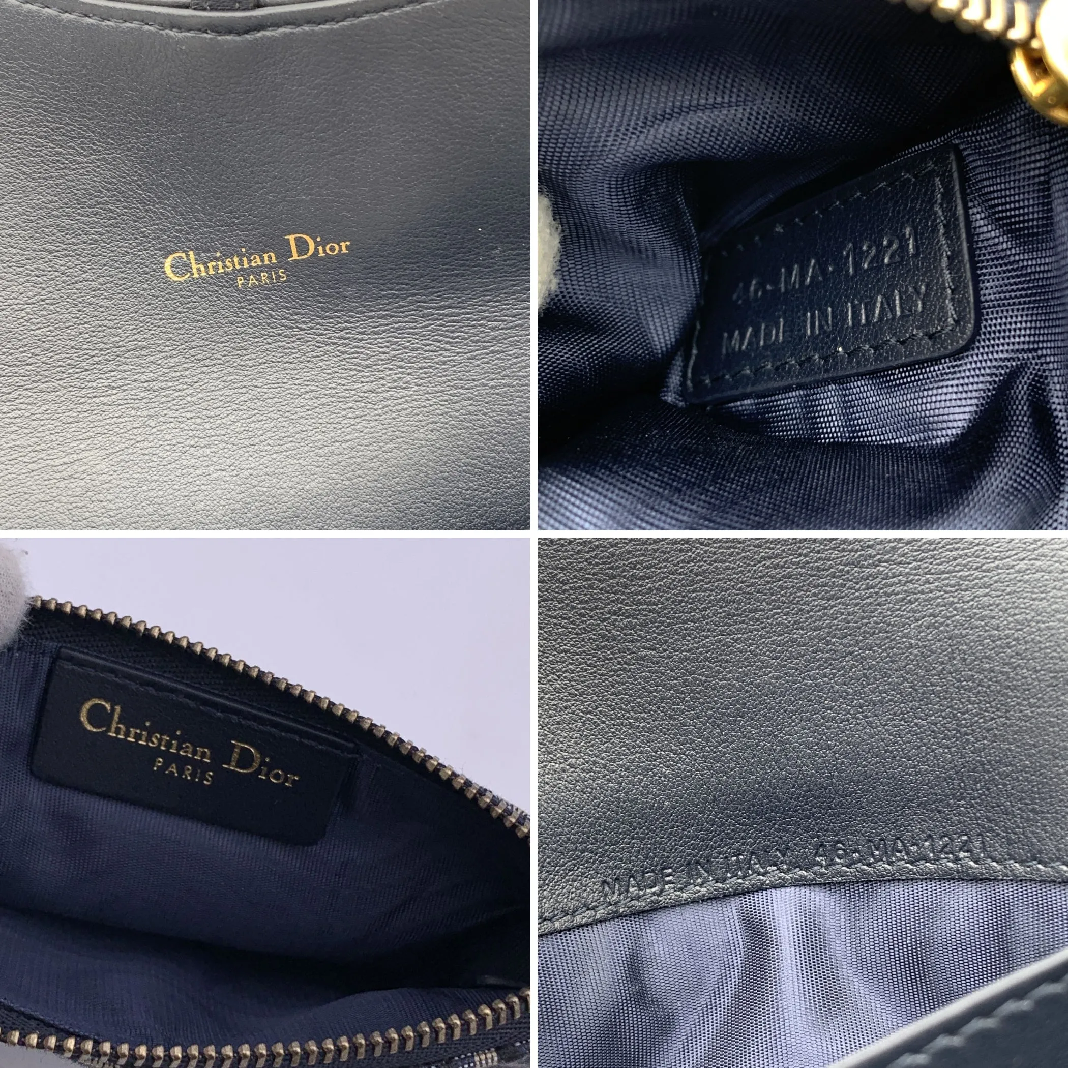CHRISTIAN DIOR Blue Jacquard Oblique Canvas Saddle Woc Small Bag