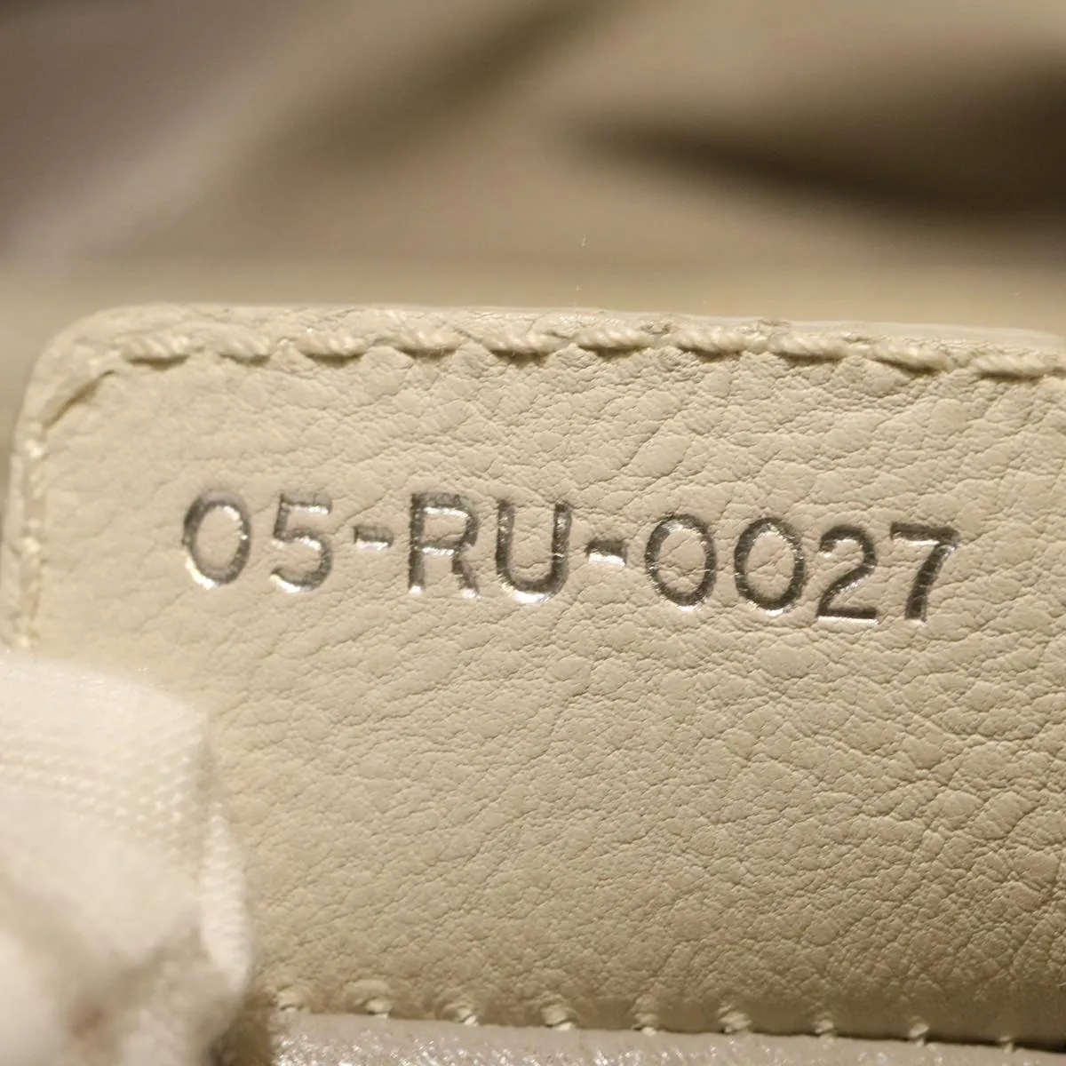 CHRISTIAN DIOR Tote Bag Leather White Auth am5702