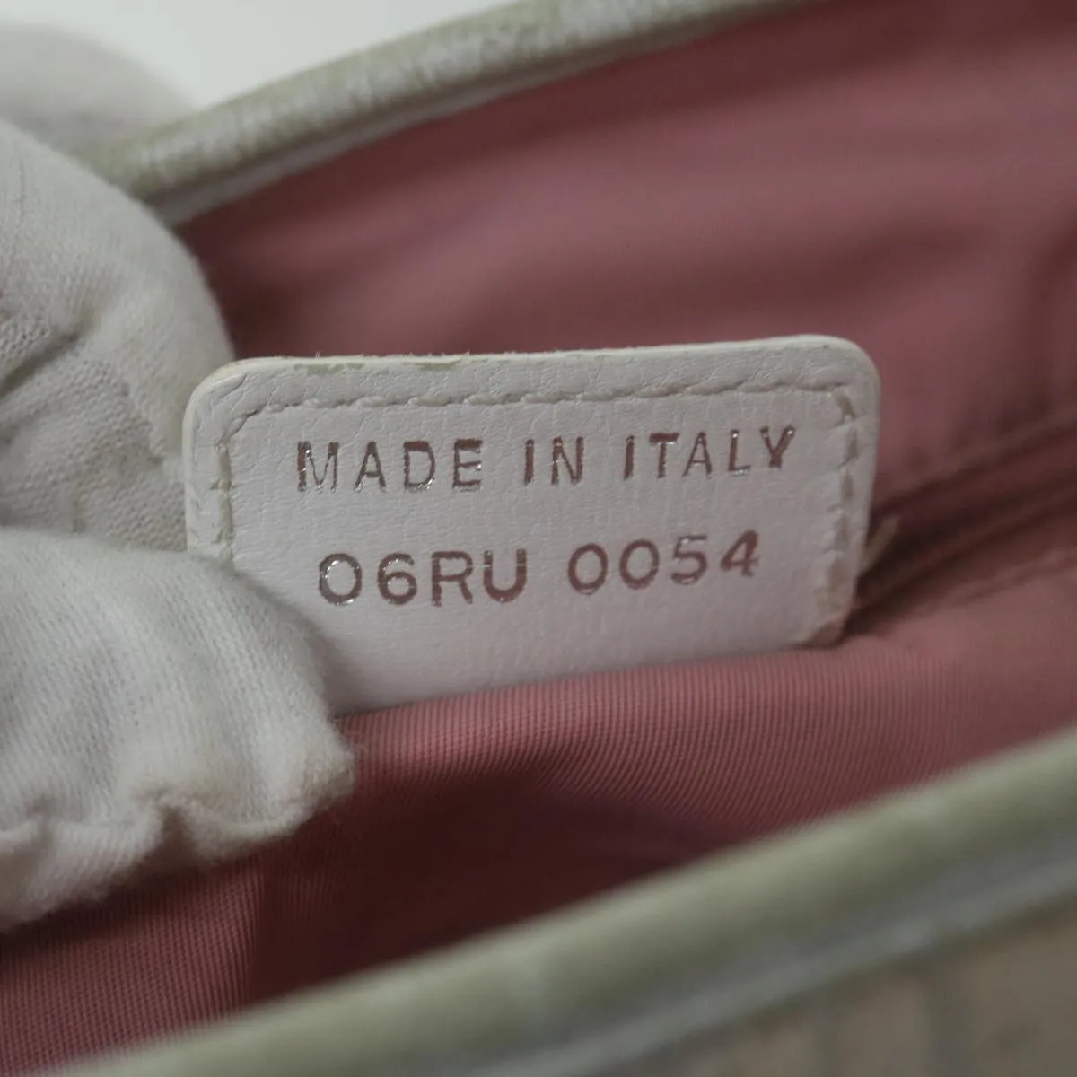 CHRISTIAN DIOR Trotter Canvas Tote Bag Pink Auth 65969