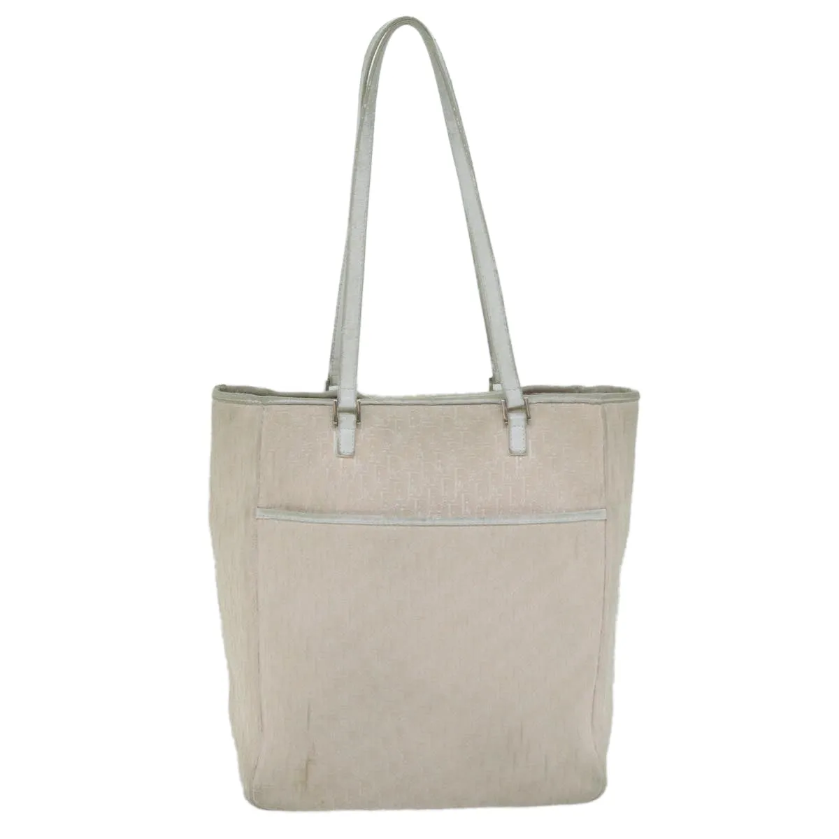 CHRISTIAN DIOR Trotter Canvas Tote Bag Pink Auth 65969