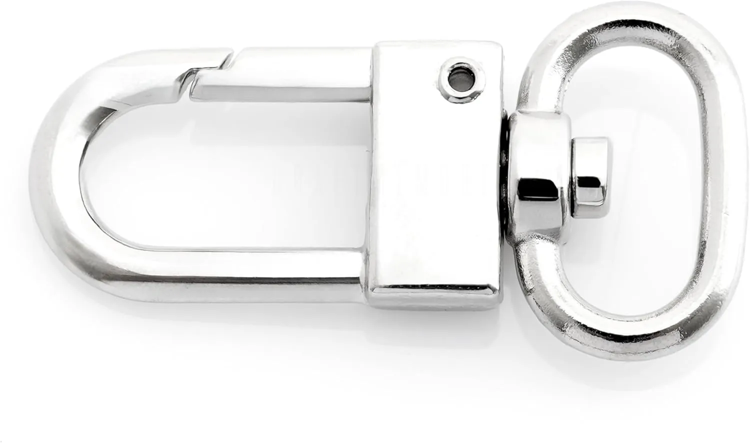 CRAFTMEMORE Snap Hook Tiny Push Gate Swivel Lobster Clasps for Bags Belts Landyards Clips 10 Pack PLHL (Silver)