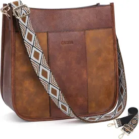 Crossbody Bag Women Vegan Leather Hobo Handbag Trendy Crossbody Shoulder Bag Purses For Women with 2 Adjustable Strap