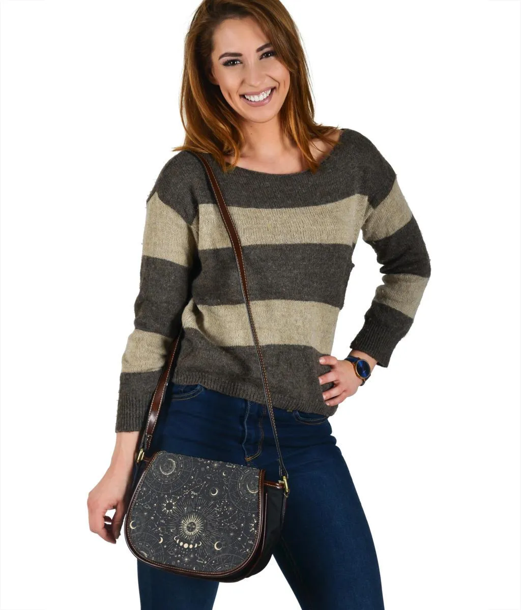 Custom Saddle Bag (Canvas) - Horoscope | Gift Ideas, Shoulder Bags for Women, Over the Shoulder Bag, Crossbody Bags for Women