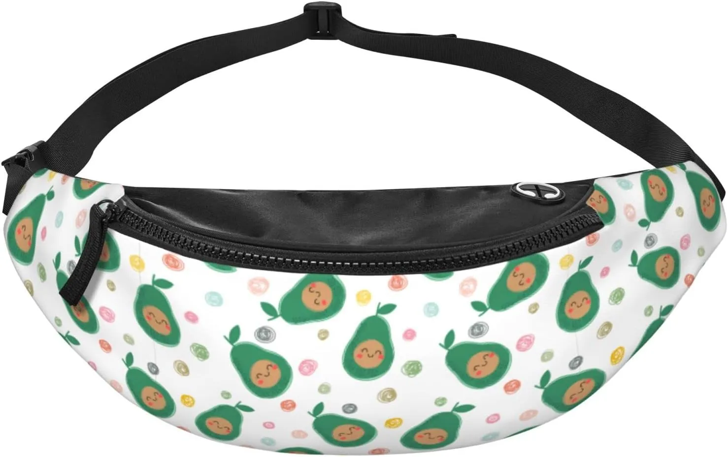 Cute Avocado Fanny Packs For Women With Earphone Hole, Adjustable Belt Bag For Women, Waist Bag Cross Body Fanny Pack Chest Bag For Women Hiking Traveling Running