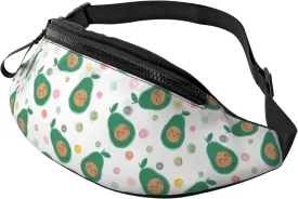 Cute Avocado Fanny Packs For Women With Earphone Hole, Adjustable Belt Bag For Women, Waist Bag Cross Body Fanny Pack Chest Bag For Women Hiking Traveling Running