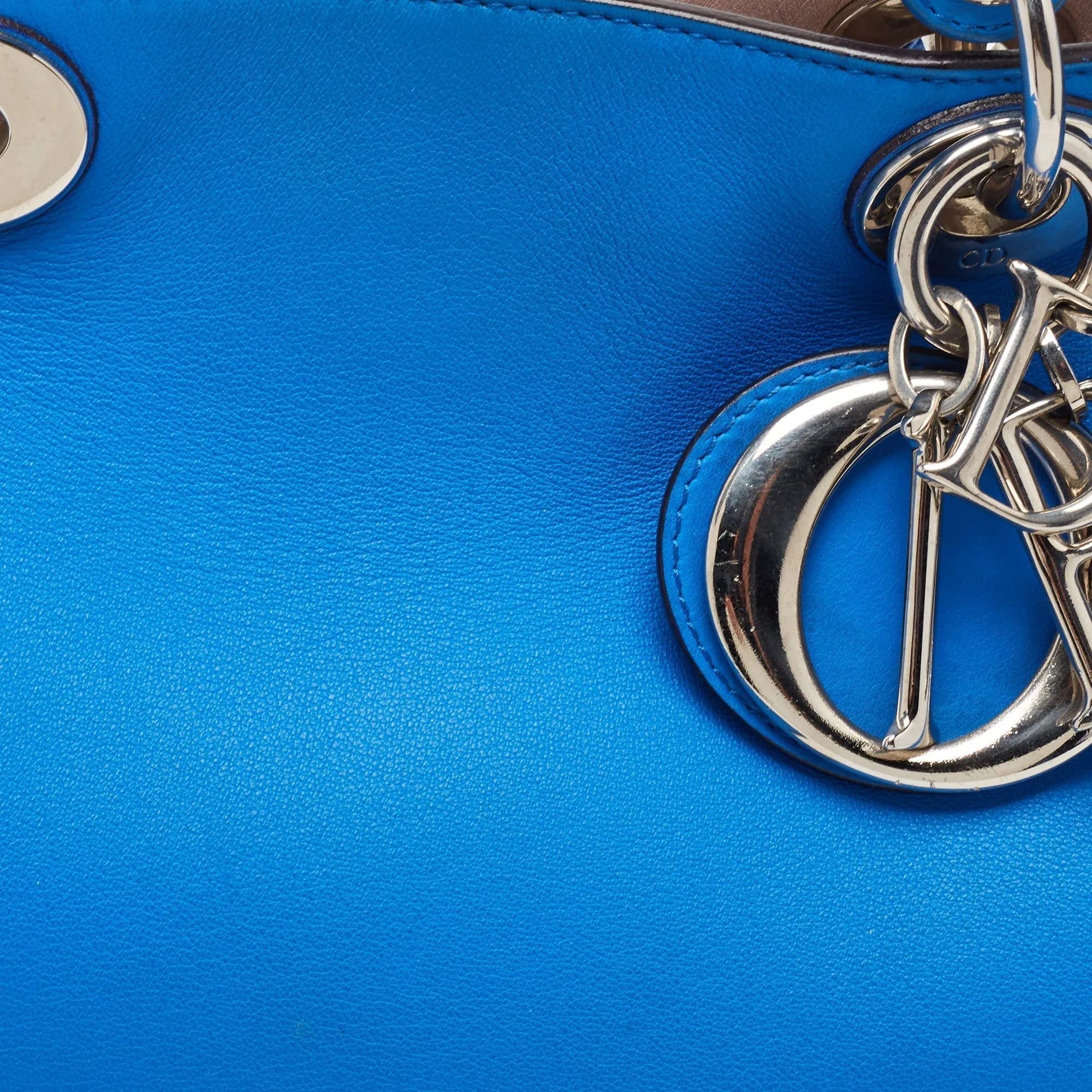 DIOR Blue Leather Large issimo Shopper Tote