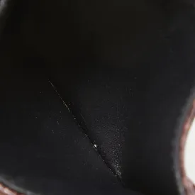DIOR Burgundy Crackled Patent Leather ama Card Holder