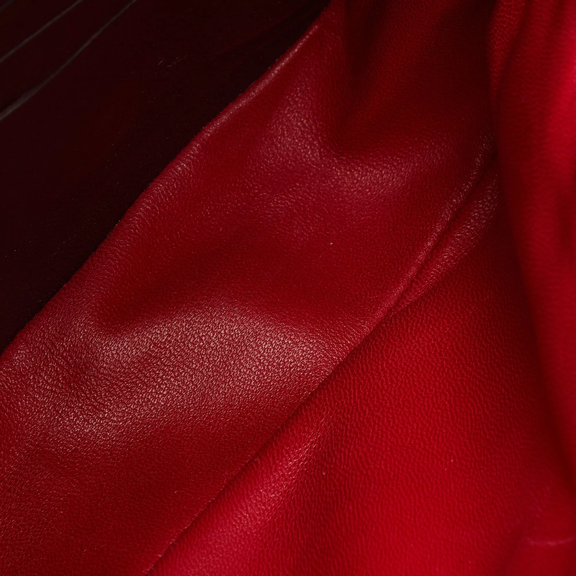 DIOR Red Cannage Leather Miss  Promenade Chain Clutch