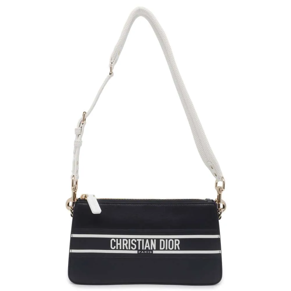 Dior Vibe ShoulderPouch Navy/White Leather
