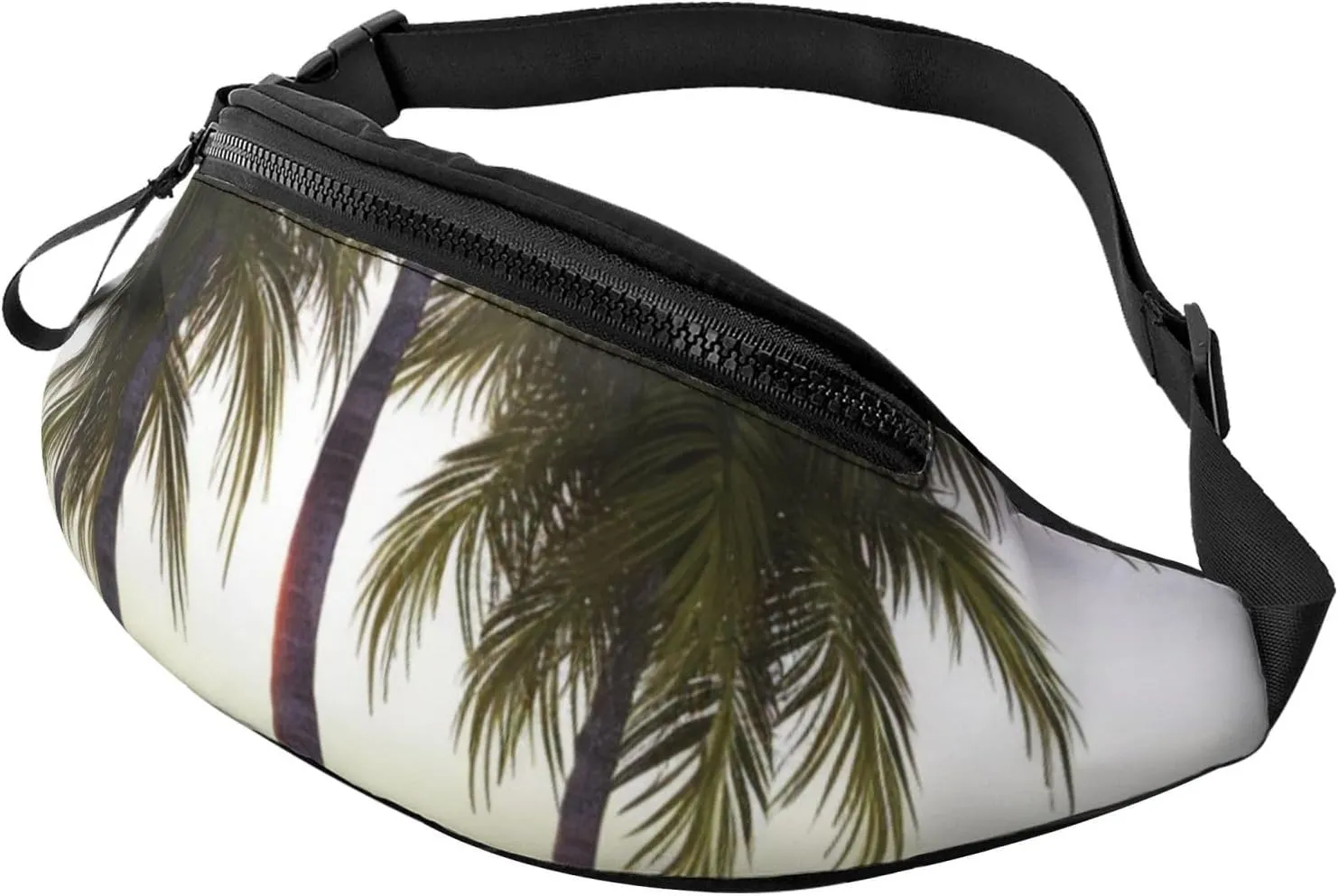 Fanny Pack Waist Bag Pack Adjustable Hip Bum Bag Tropical Palm Tree Crossbody Bags Belt Bag for Men Women