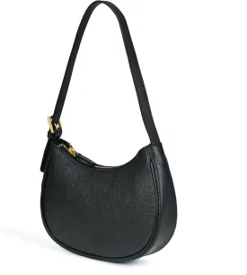 Genuine Leather Shoulder Bag for Women Mini Clutch Purse Tote Handbag with Zipper Closure Small Crossbody Bag