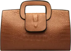 Goclothod Top Handle Satchel Women Vintage Flap Tote Clutch Handbag Crossbody Shoulder Bag Purse