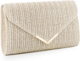 GOKTOW Straw Clutch Purse Raffia Rattan Summer Evening Bag Woven Beach Handbags for Women Wedding Vacation Travel Party 2025