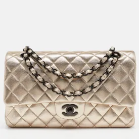 Gold Quilted Leather Medium Classic Double Flap Bag