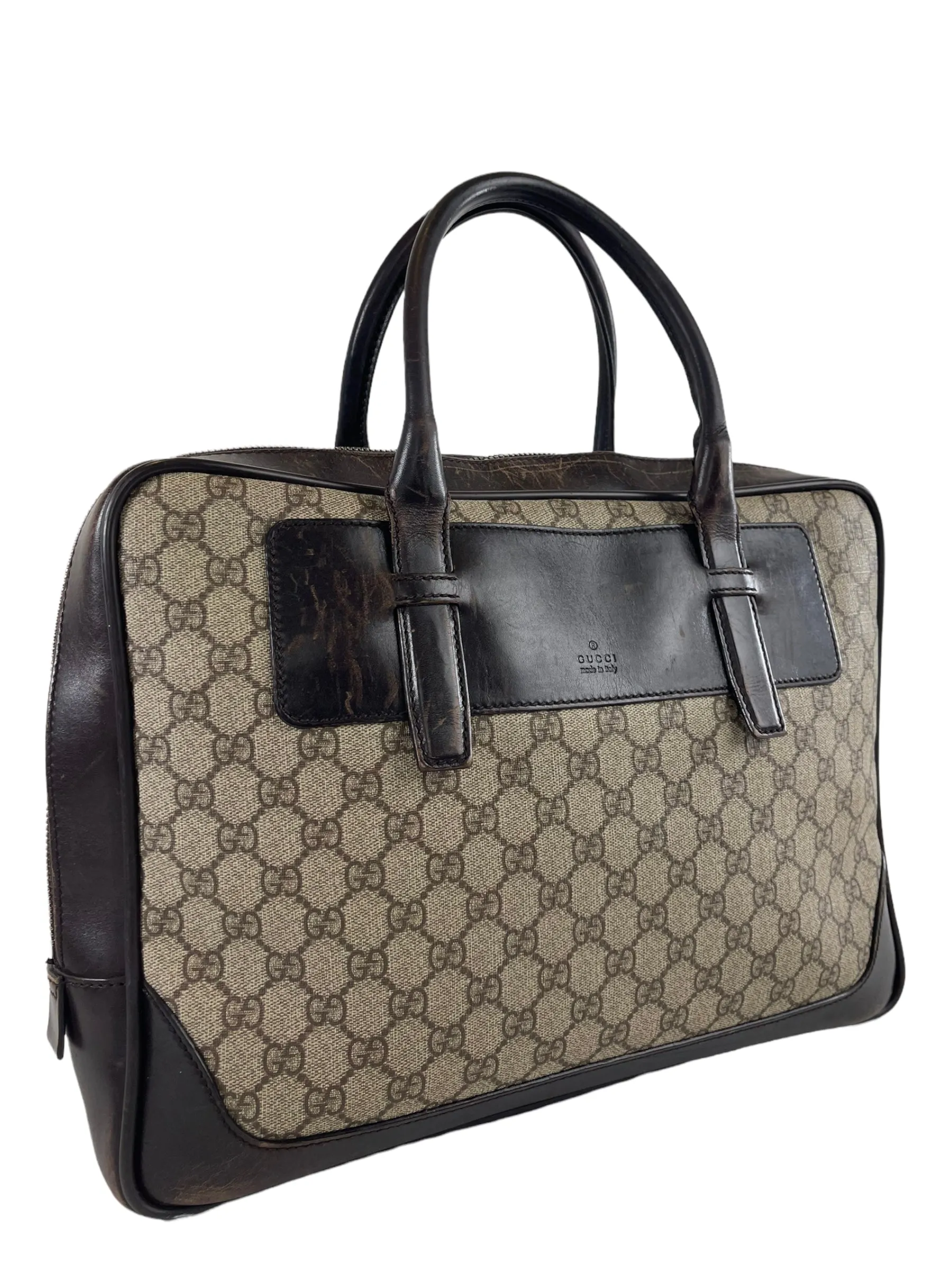 Gucci Vintage Monogram Canvas Briefcase