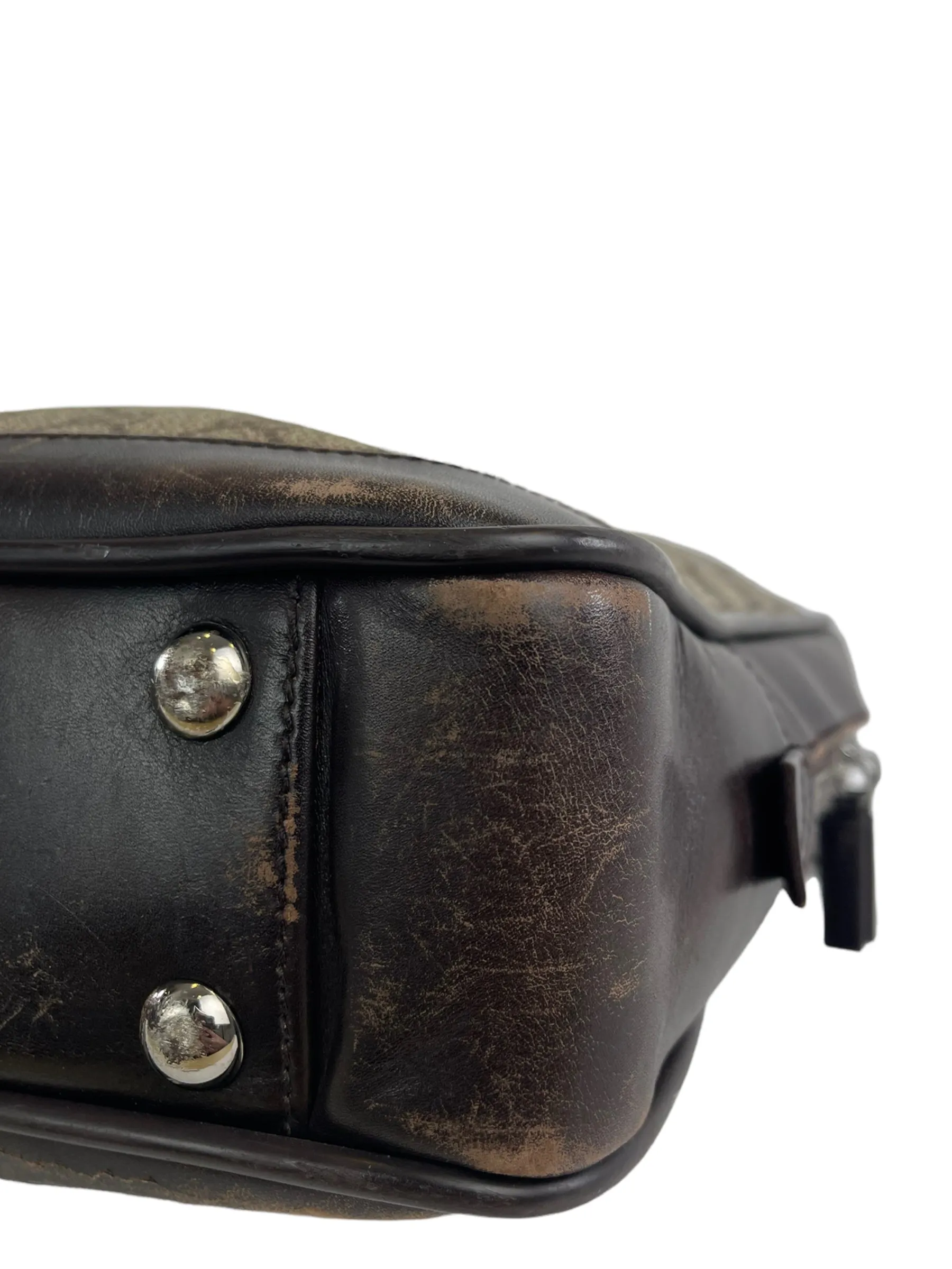 Gucci Vintage Monogram Canvas Briefcase