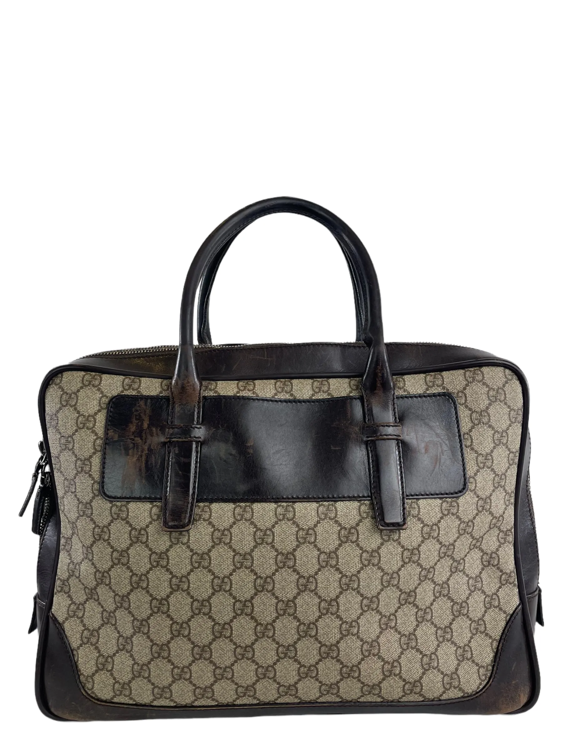 Gucci Vintage Monogram Canvas Briefcase