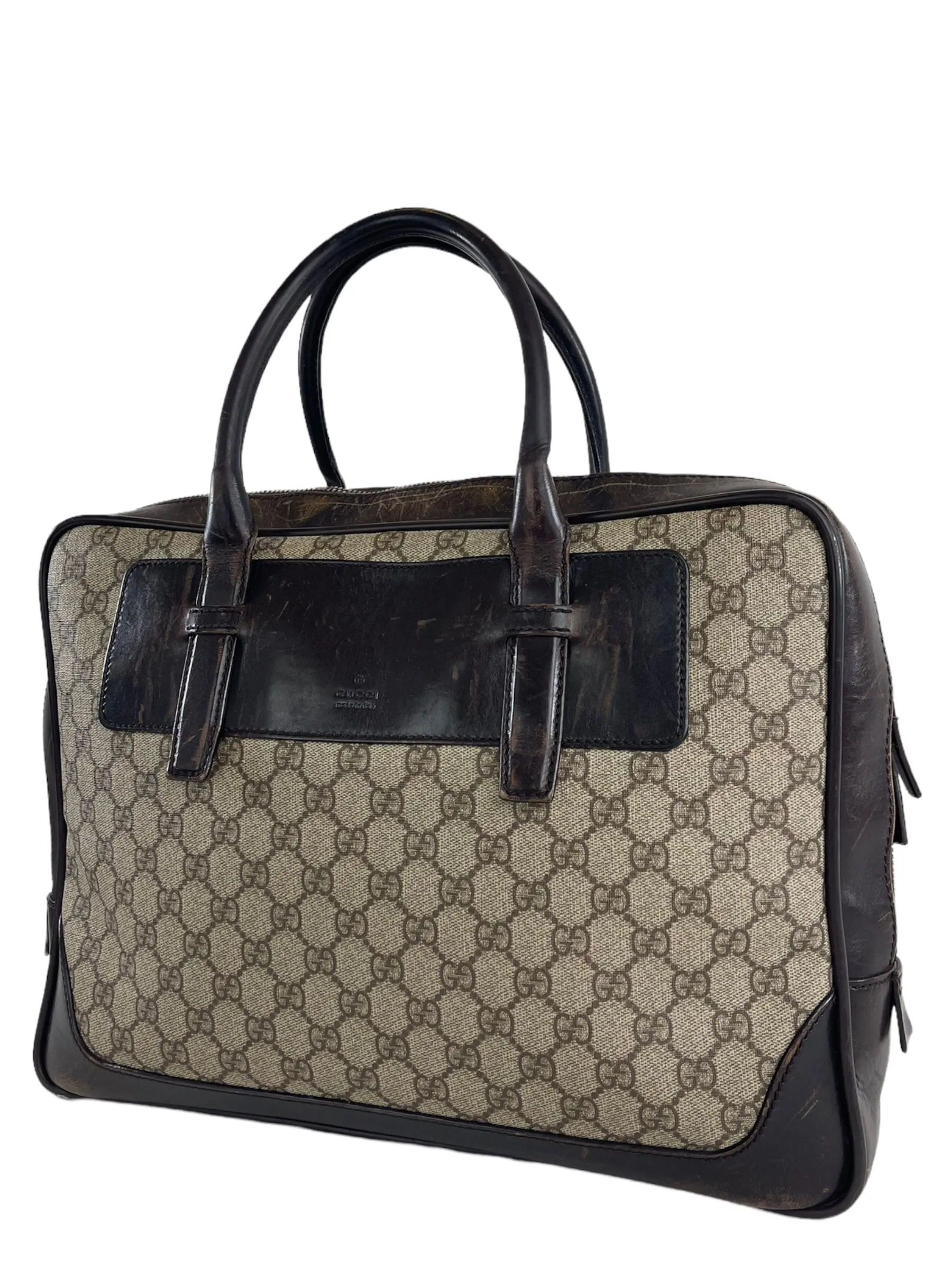 Gucci Vintage Monogram Canvas Briefcase
