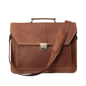 Handmade Vintage Leather Briefcase Satchel Bag