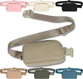 INTINI Everywhere Belt Bag  Small, Slim, and Stylish Mini Crossbody Fanny Pack for Women 50 Inch Waist (S - Khaki)