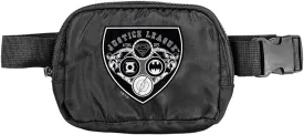 Justice League Athletic Shield Logo Belt Bag, Crossbody Fanny Pack for Women and Men, Adjustable