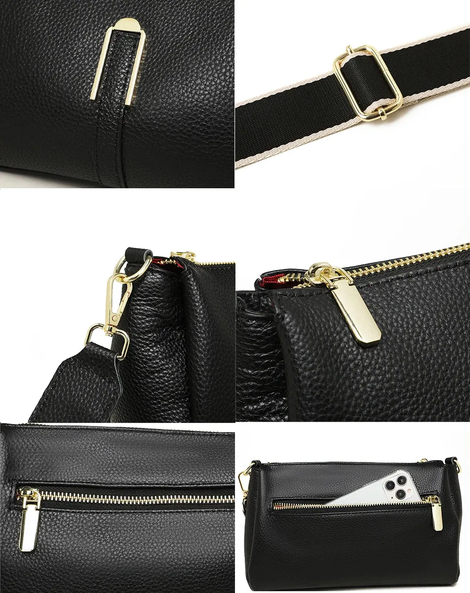 Lavish Leather Crossbody Shoulder Bag