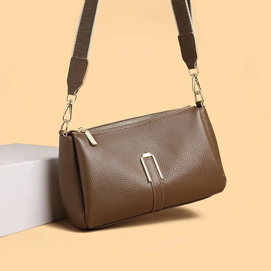 Lavish Leather Crossbody Shoulder Bag