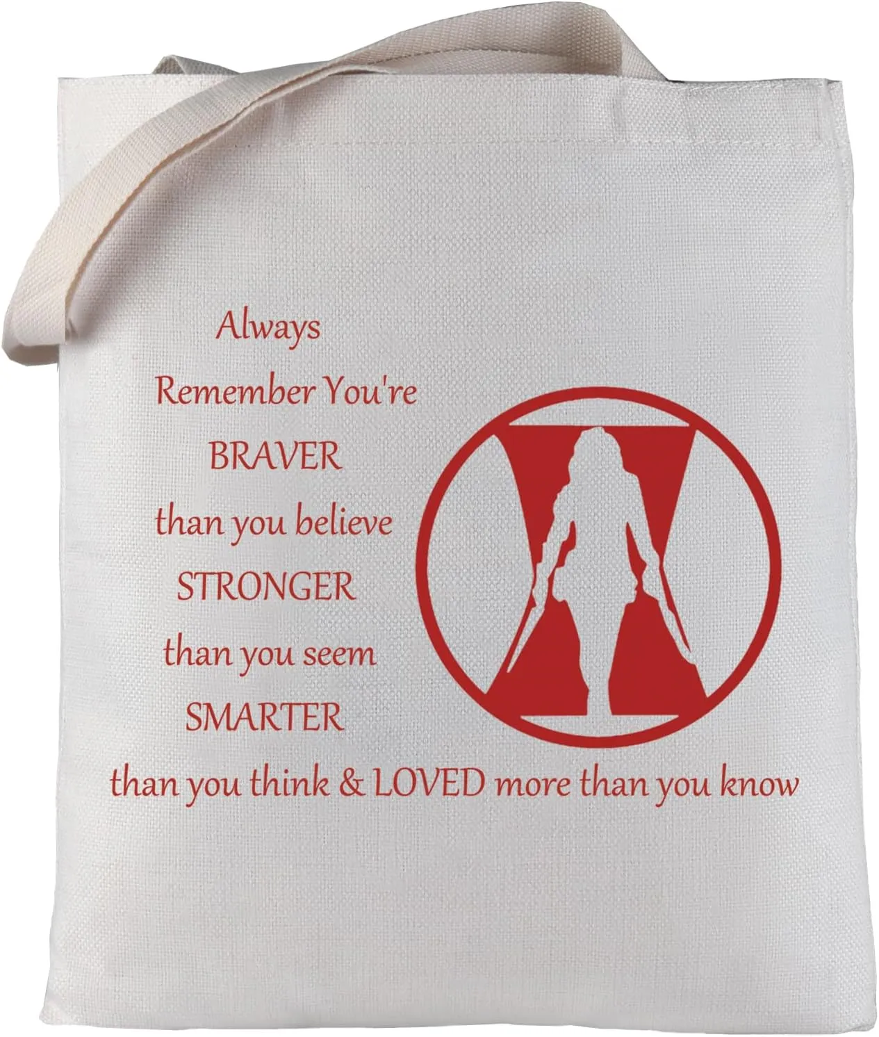 LEVLO Movie Cosmetic Make Up Bag Widow Fans Inspired Gift You Are Braver Stronger Smarter Than You Think Makeup Zipper Pouch Bag (Widow Tote)
