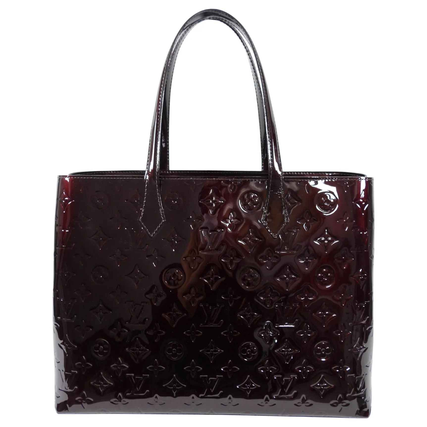 Louis Vuitton Vernis Wilshire MM Tote Bag in Amarante