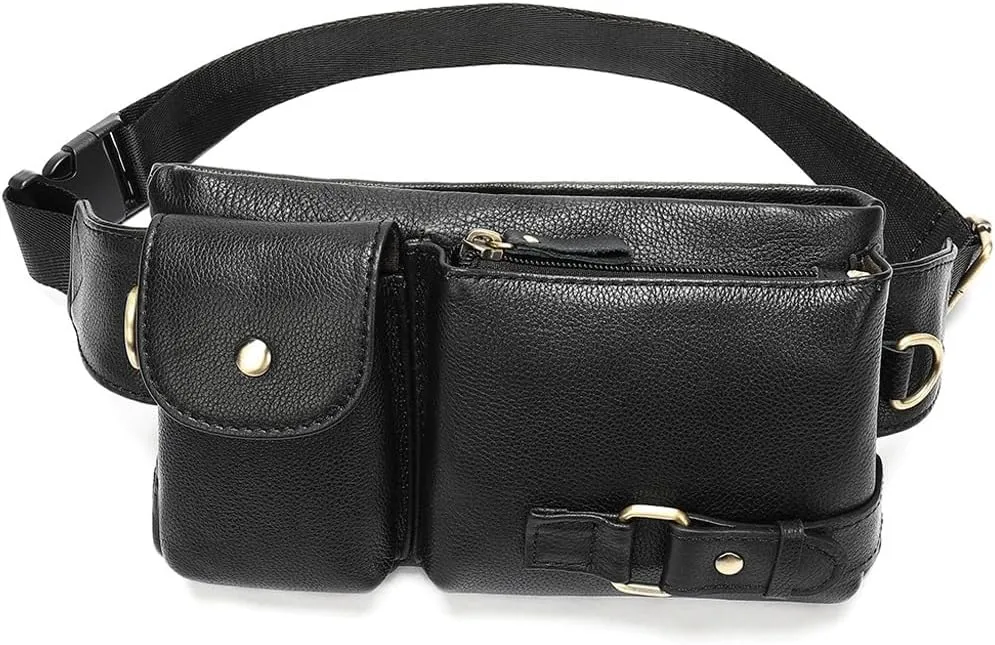 Men's Shoulder Crossbody Bag Mobile Phone Fanny Pack Crossbody Chest Bag(D)