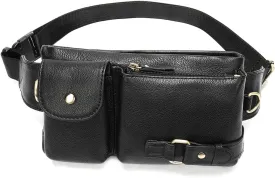 Men's Shoulder Crossbody Bag Mobile Phone Fanny Pack Crossbody Chest Bag(D)