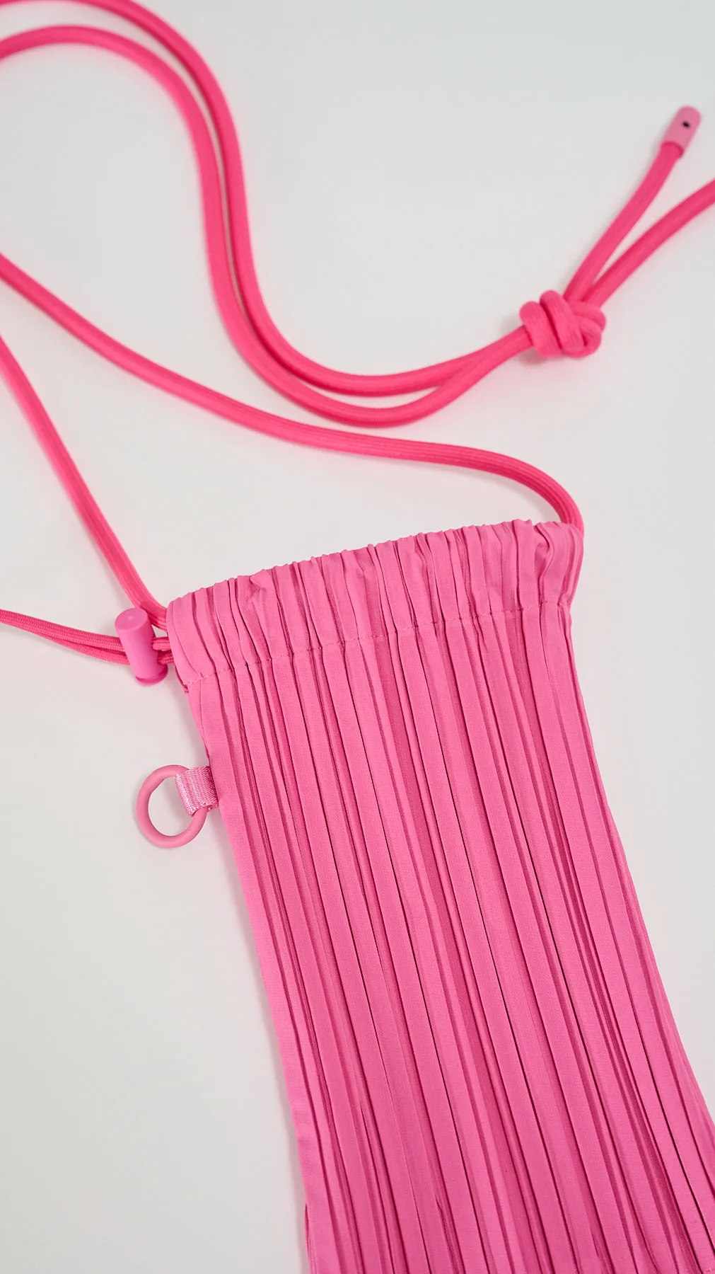 Pleats Mini Pochette in Pink