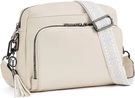POIUGOYA Crossbody Purses for Women Trendy,Vegan Leather Medium Crossbody Bag,Women's Crossbody Travel Purse Built in Wallet