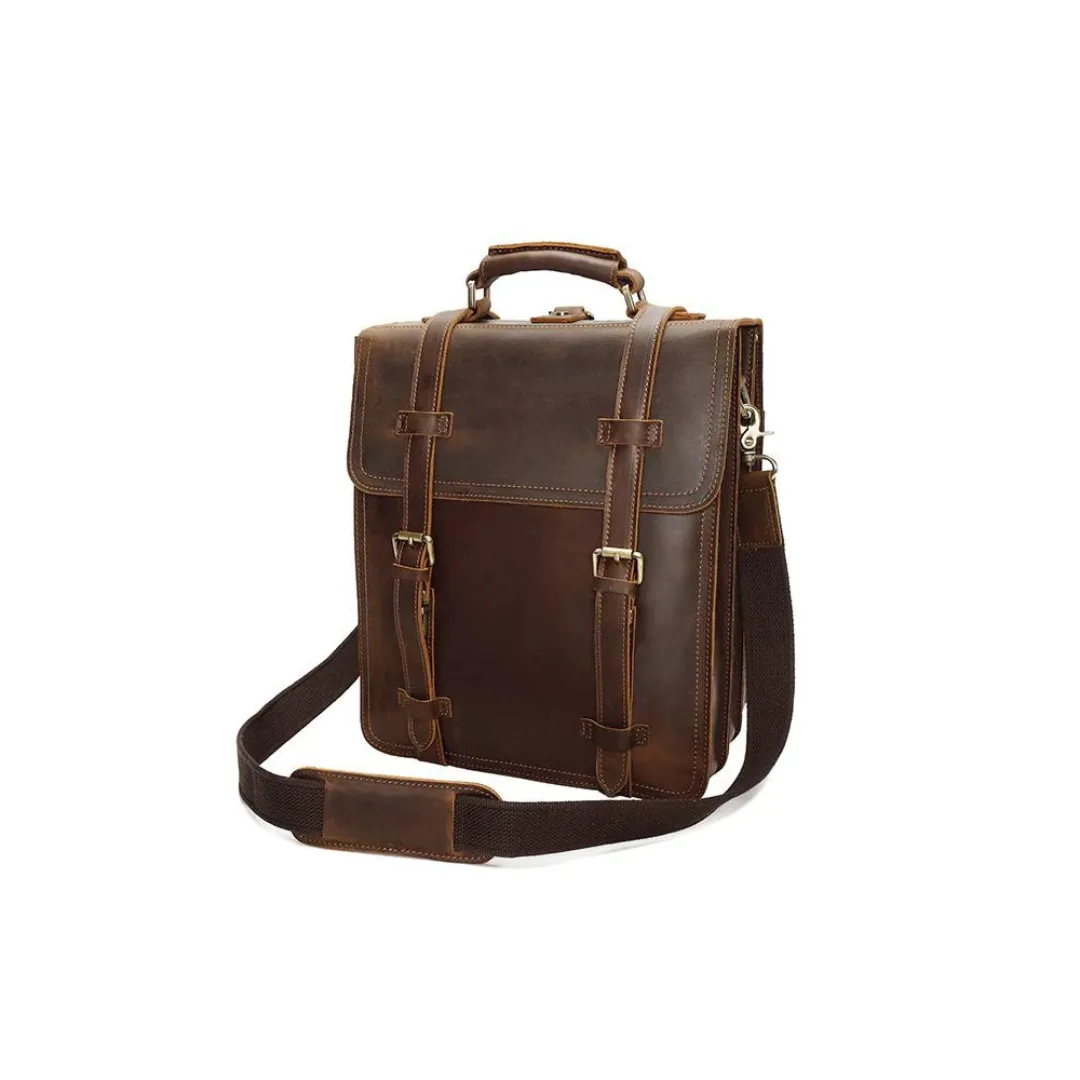 Rustic Leather Backpack and Messenger Bag