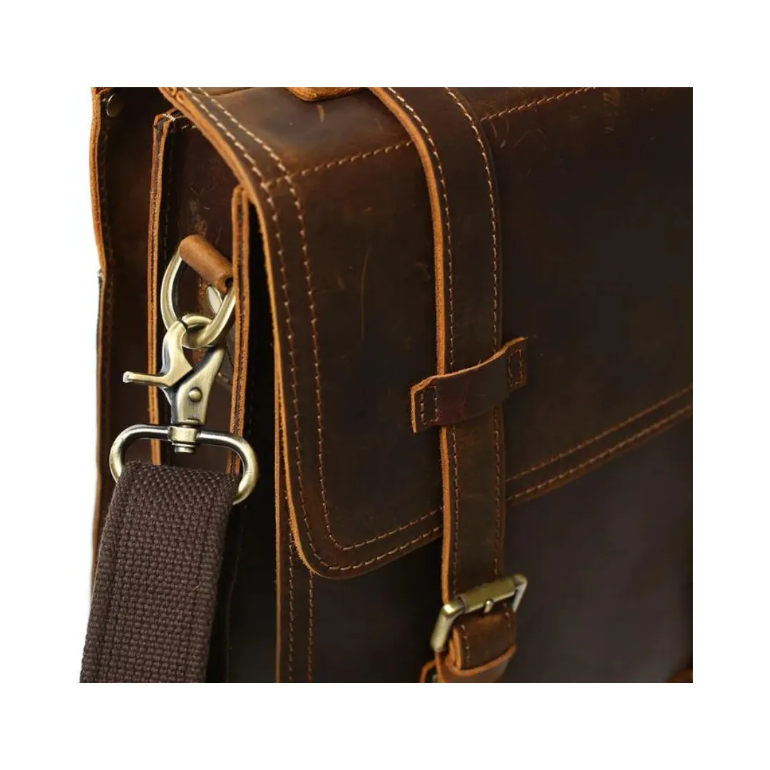 Rustic Leather Backpack and Messenger Bag