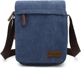 Sechunk Vintage Canvas Messenger Cross body bag Shoulder bag