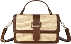 Straw Crossbody Bags for Women Summer Straw Clutch Bag Woven Beach Purse Vacation Handbags