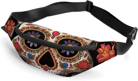 Sugar Skulls Fanny Pack Fanny Packs for Women Men Waist Bag Mens Fanny Pack Womens Fanny Pack Fanny Pack Men Running Fanny Pack Small Fanny Packs for Women