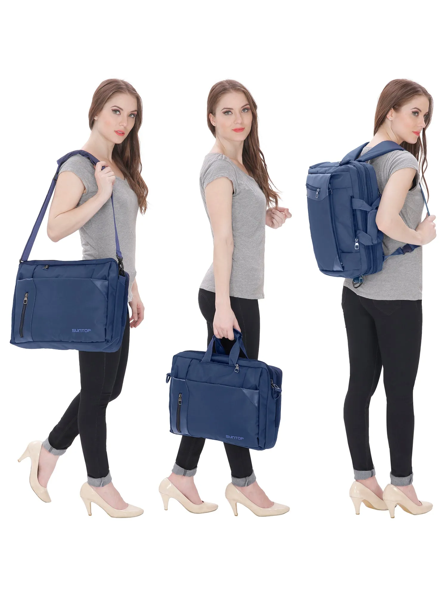 Suntop Dexter Blue Colour 3 Way Shoulder Backpack Bag (16 Liters)