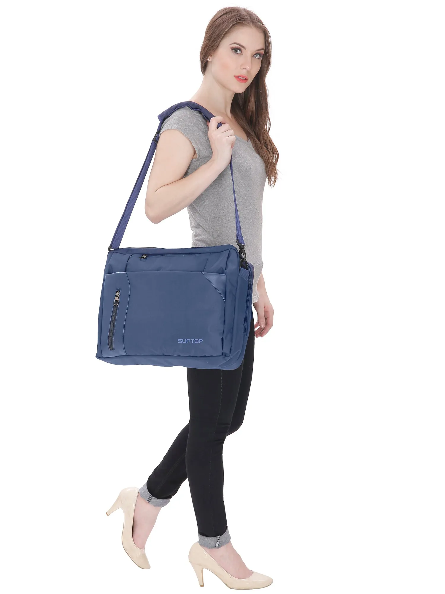 Suntop Dexter Blue Colour 3 Way Shoulder Backpack Bag (16 Liters)