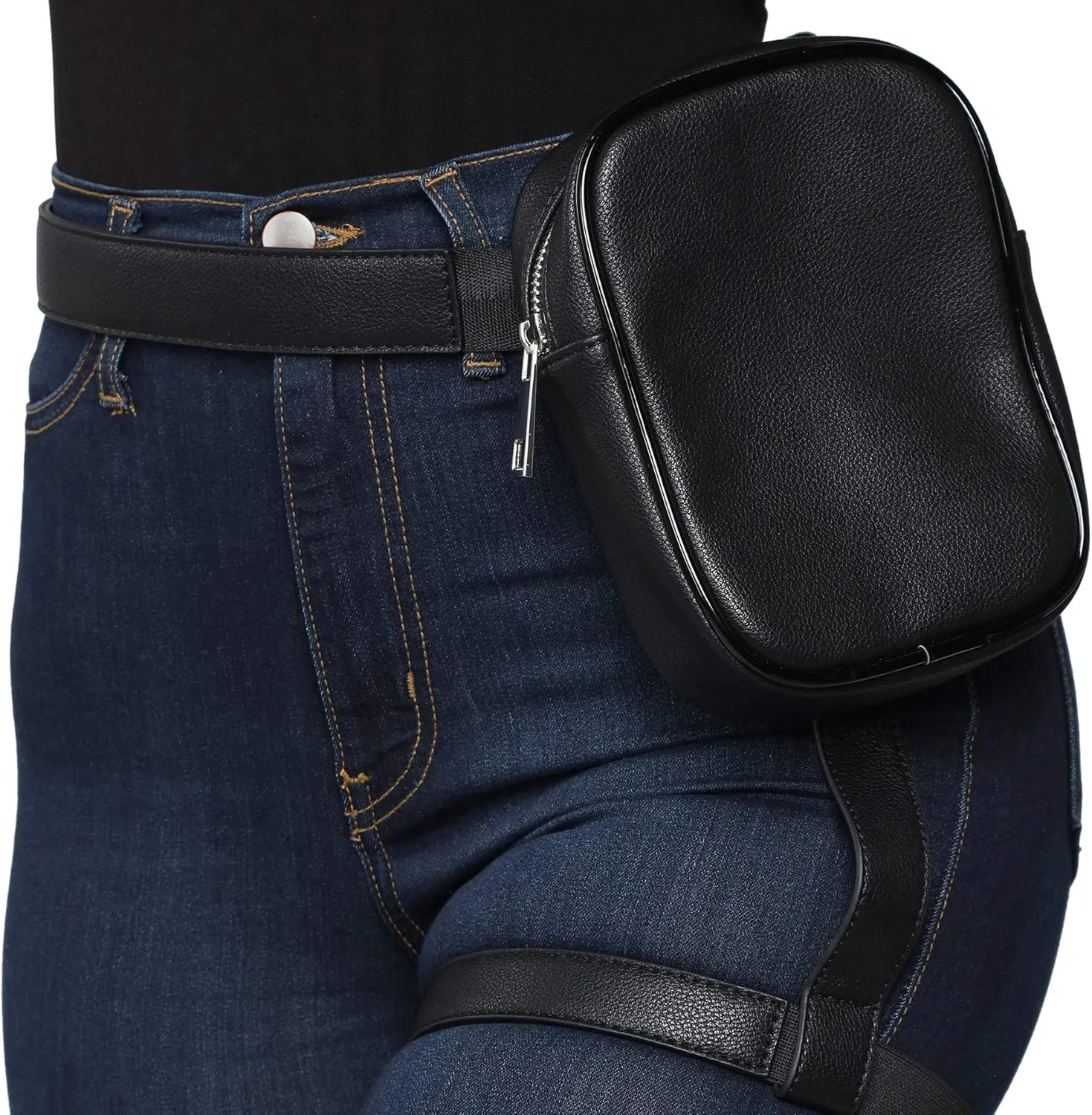 Thigh Harness Leg Bag Fanny Pack for Women - Leg Purse Fanny Packs Leather Women
